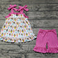 Baby Girl Sleeveless Princess Tops Pink Shorts Summer Set