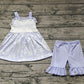 Pre-order Daddy's Girl Floral Tops Purple Shorts Summer Set