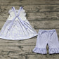 Pre-order Daddy's Girl Floral Tops Purple Shorts Summer Set