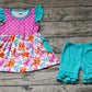 Baby Girl Dots Flower Tunic Ruffle Shorts Summer Set