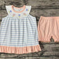 Baby Girl Flower Stripes Tops Cotton Shorts Summer Set