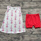 Baby Girl July 4th Bows Tunic Red Shorts Set