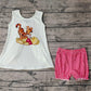 Pre-order Baby Girl Bear Tiger Tops Plaid Shorts Set