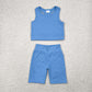 Baby Girl Sleeveless Tops Shorts Yoga Active Wear Sibling Clothes Set RTS