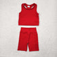 Baby Girl Sleeveless Tops Shorts Yoga Active Wear Sibling Clothes Set RTS