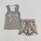 Baby Girl Toddler Sleeveless Leopard Camo Sibling Set Clothes RTS