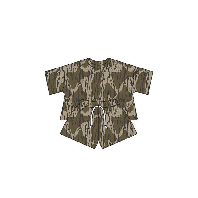 Preorder Baby Boy Short Sleeves Camo Shirt Shorts Clothes Set