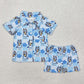 Baby Girl Adult Women Dogs Checkered Flower Sibling Mommy and Me Buttons Pajamas Set