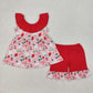 Baby Girl Sleeveless Flower Bows Tunic Ruffle Shorts Sibling Clothes Set RTS