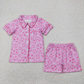 Sibling Baby Girls Toddler Soccer Shirts Shorts Pink Sets Summer Clothes RTS