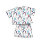 Preorder Baby Girl Short Sleeves 4th Of July Rainbow USA Shirts Shorts Clothes Set ( Moq 5 )