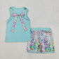 Baby Girl Sleeveless Pocket Shirt Flower Leopard Ruffke Shorts Set Sibling Clothes RTS