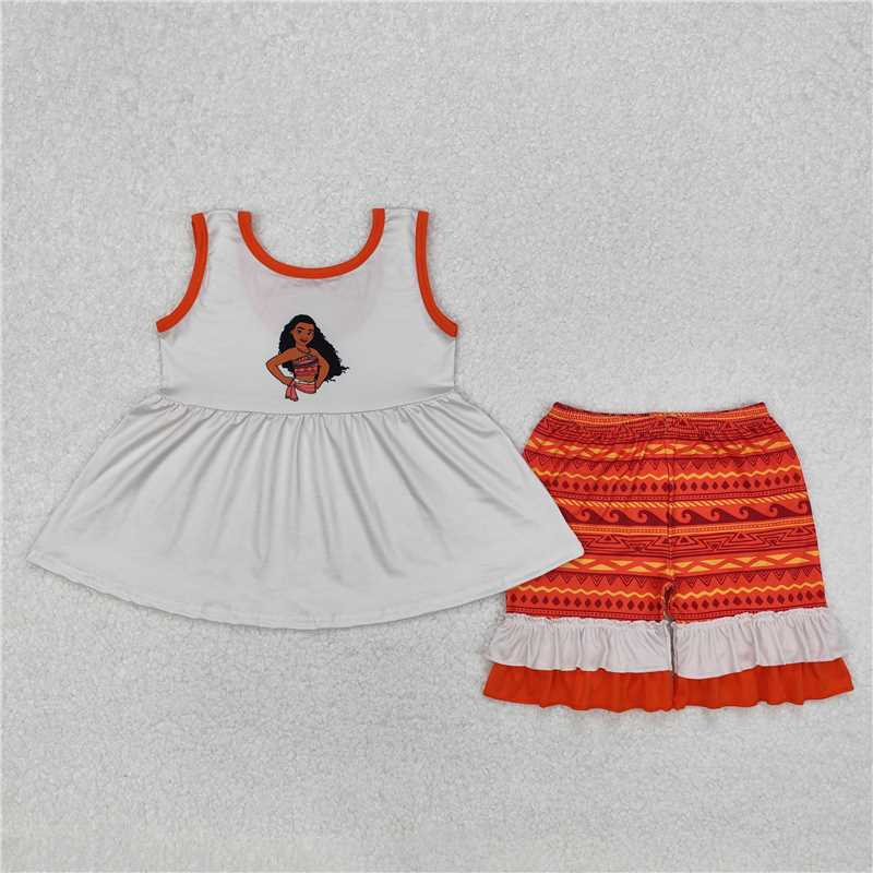 Baby Girl Sleeveless Princess Sibling Clothes Set RTS
