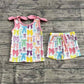 Baby Girl Straps Colorful Bows Shirt Shorts Clothes Set RTS