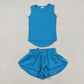 9 Colors Tank Top Shorts Girls Summer Yoga Clothes Set Sisters Wear