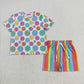 Sibling Baby Girls Toddler Short Sleeves Tops Shorts Sets Summer Clothes RTS