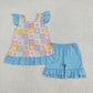 Sibling Baby Girl Toddler Flower Plaid Sibling Summer Romper Outfit Clothes RTS