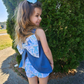 Preorder Baby Girl Blue Sleeveless Bows Tunic Shorts Set ( Moq 5 )