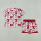 Sibling Baby Girls Kids Hearts Bows Zipper Romper Hoodie Shirt Set Valentine's Clothes RTS