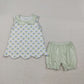 Sibling Baby Girls Kids Sleeveless Flower Scallop Tops Plaid Shorts Set Romper RTS