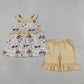 Sibling Baby Girls Kids Farm Animals Flower Tunic Ruffle Shorts Sets Rompers Clothes RTS