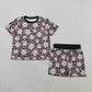 Sibling Baby Girls Toddler Short Sleeves Tops Shorts Sets Summer Clothes RTS