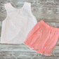 ( Moq 5 ) Preorder Baby Girls Kids Sleeveless Floral Tops Pink Shorts Summer Clothes Set