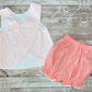 ( Moq 5 ) Preorder Baby Girls Kids Sleeveless Floral Tops Pink Shorts Summer Clothes Set