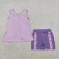 Sibling Baby Girls Kids Back Bows Tops Ruffle Shorts Summer Sets Cotton Clothes RTS
