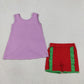 Sibling Baby Girls Kids Back Bows Tops Ruffle Shorts Summer Sets Cotton Clothes RTS