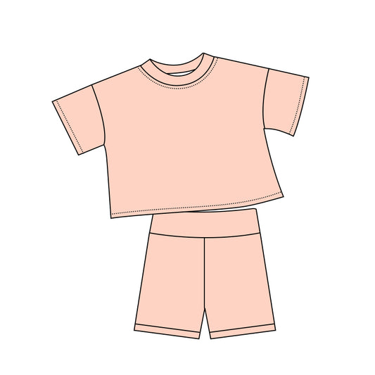 ( Moq 5 ) Preorder Baby Kids Toddler Short Sleeves Shirt Shorts Summer Cotton Set