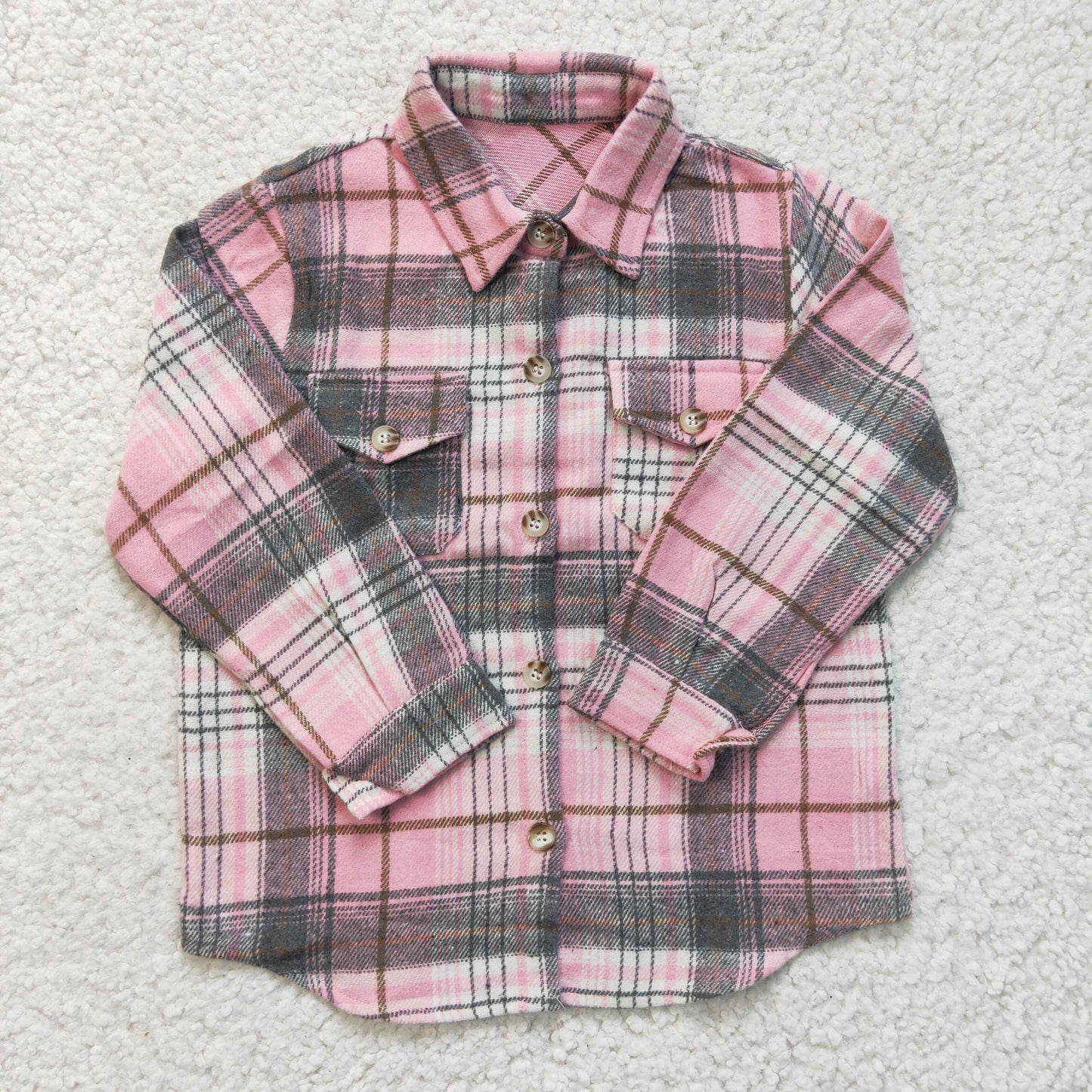 Baby Boy Girl Plaid Button Ups Sibling Long Sleeve Shirt Tops