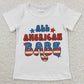 Baby Boy Girl Short Sleeves July 4th Sibling Shirt Tops RTS