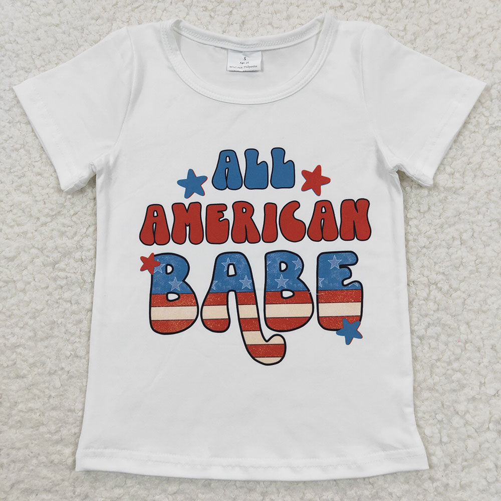 Sibling Baby Boys Girls Short Sleeves 4th of July Shirts Tops Clothes