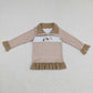 Baby Kids Toddler Long Sleeves Embroidery Sibling Zipper Pullover Shirt Tops