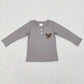 Sibling Boys Kids Long Sleeves Embroidery Ducks Dogs Deer Hunting Shirt Tops
