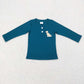 Baby Boy Long Sleeves Sibling Brother Embroidery Tractor Dog Duck Deer Shirt Tops
