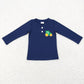 Baby Boy Long Sleeves Sibling Brother Embroidery Tractor Dog Duck Deer Shirt Tops