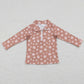 Sibling Kids Girls Leopard Flower Checked Zipper Pullovers Shirts Tops RTS