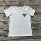 Pre-order Baby Kids Short Sleeves Tiny Teenager Checkered Heart Shirt Tops