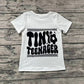 Pre-order Baby Kids Short Sleeves Tiny Teenager Checkered Heart Shirt Tops