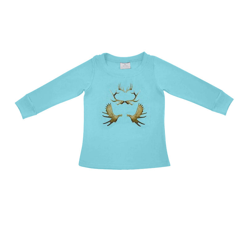 Preorder Baby Boy Deer Hunting Fall Long Sleeve Tee Shirts Tops