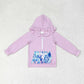 Baby Girl Toddler Long Sleeves Ruffle Hoodie Leopard Flower Pocket Sibling Zipper Shirt Tops RTS