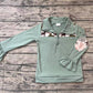 Baby Girl Camo Dog Ducks Zipper Green Pullover Tops