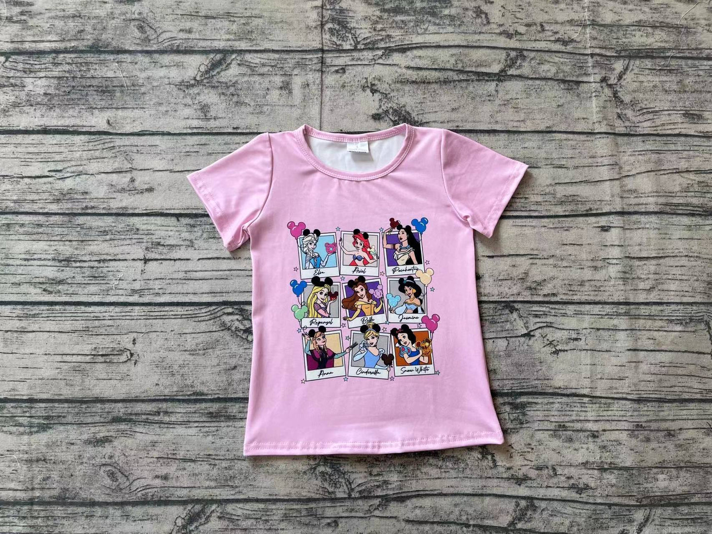 Baby Girl Short Sleeves Pink Princess Shirt Tops