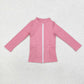 Sibling Baby Girls Kids Long Sleeves Zipper Pockets Jackets Yoga Active Tops RTS
