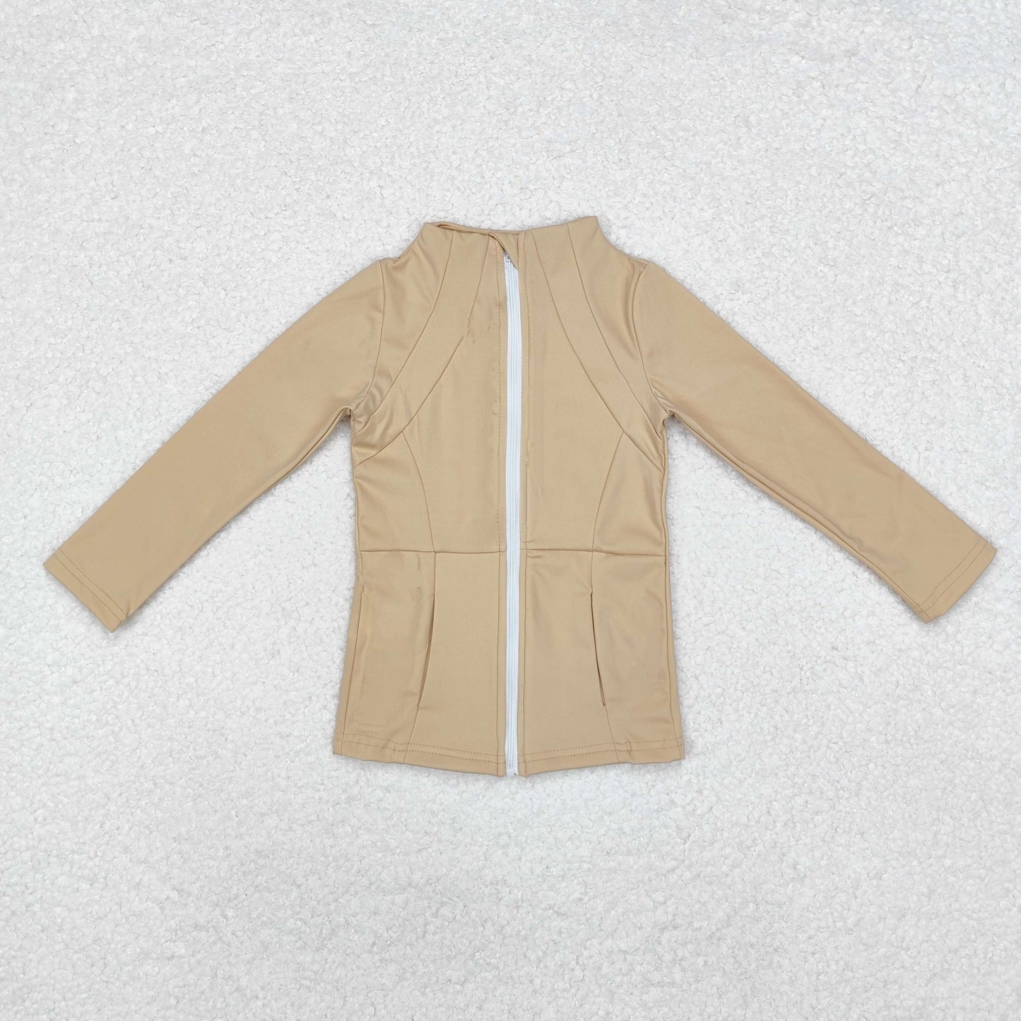 Sibling Baby Girls Kids Long Sleeves Zipper Pockets Jackets Yoga Active Tops RTS