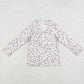 Sibling Kids Girls Leopard Flower Checked Zipper Pullovers Shirts Tops RTS