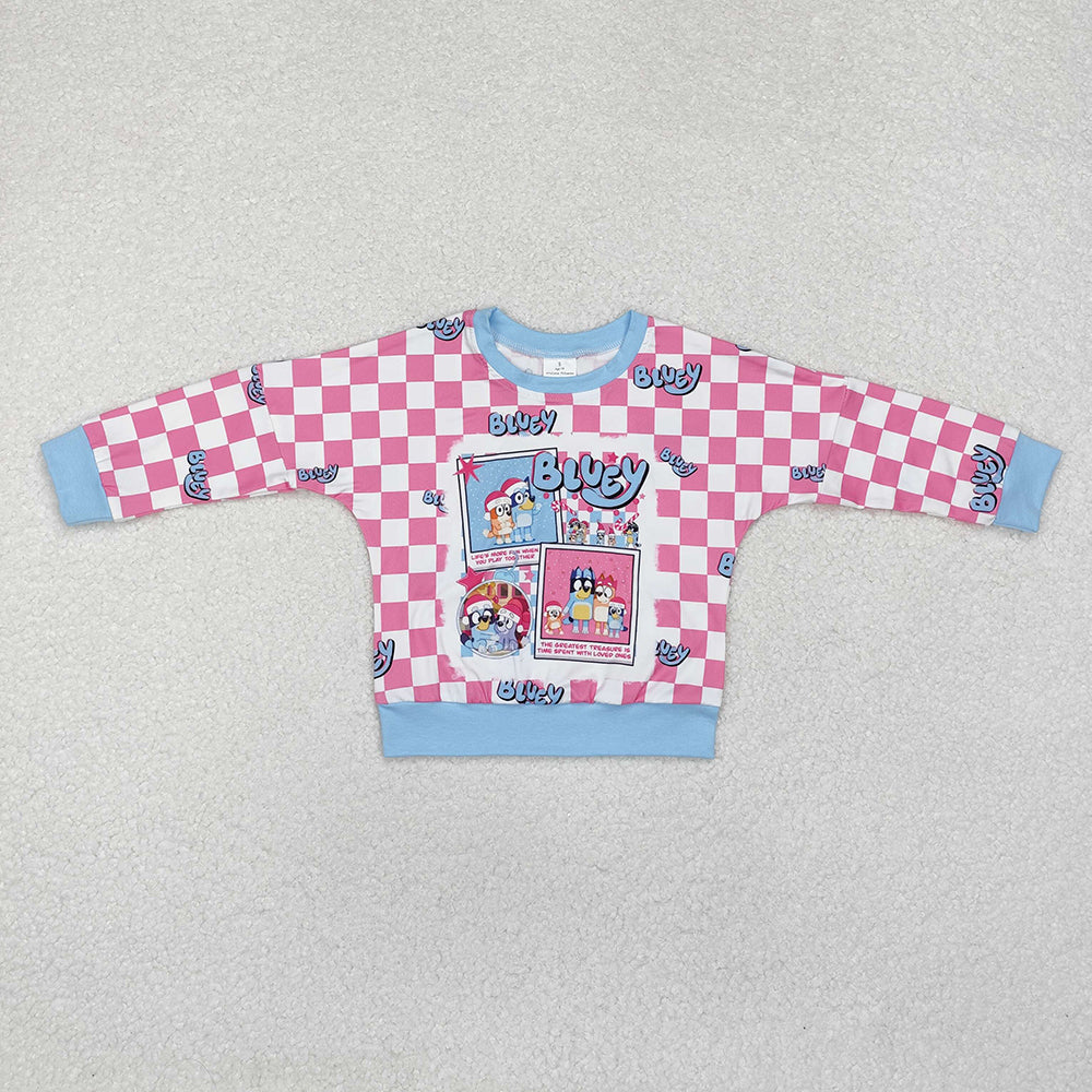 Baby Girl Christmas Dogs Sibling Long Sleeves Romper Shirt