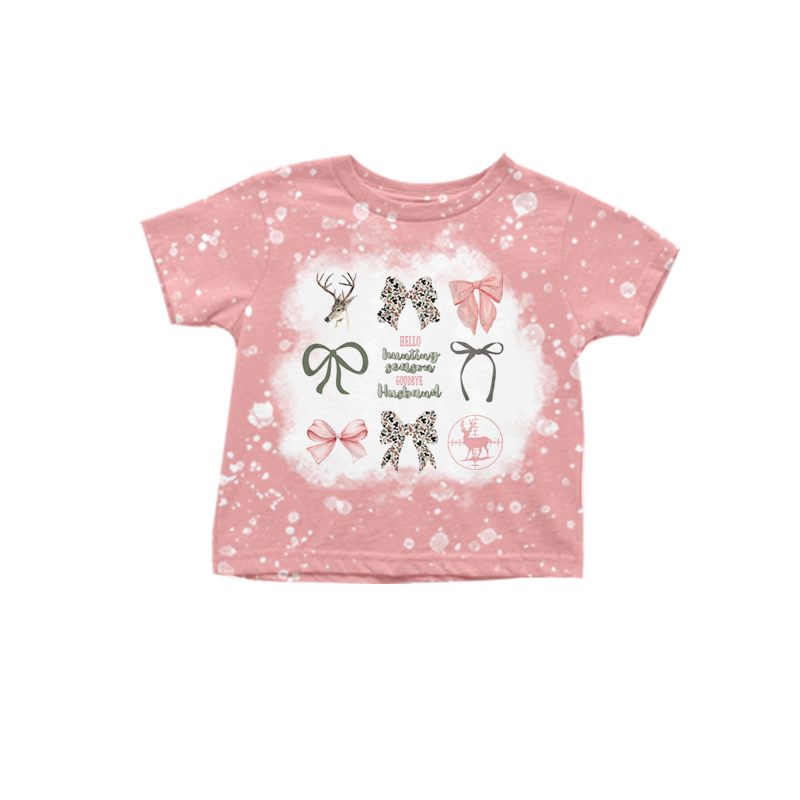 Pre-order Baby Girl Deer Bows Hunting Pink Tee Shirt